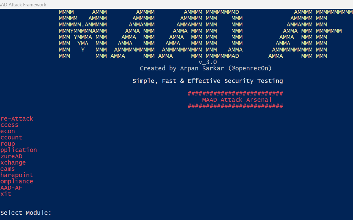 MAAD-AF (Microsoft 365 & Azure AD Attack Framework)